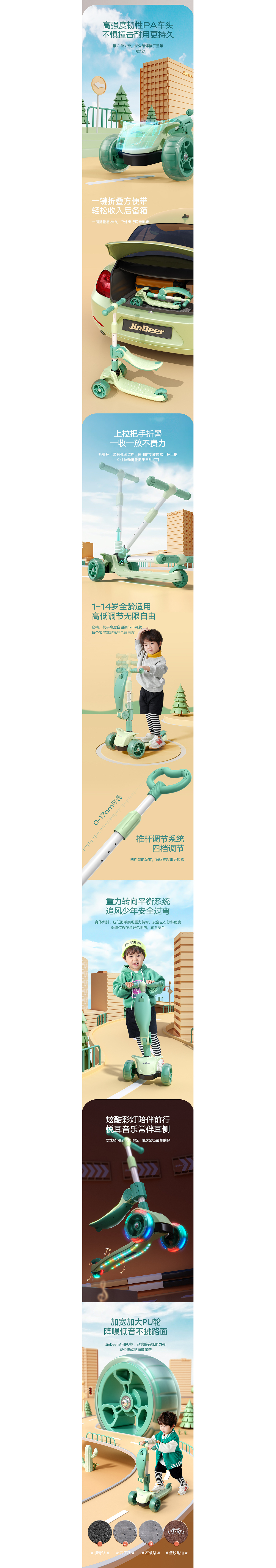 儿童滑板车详情页设计×2