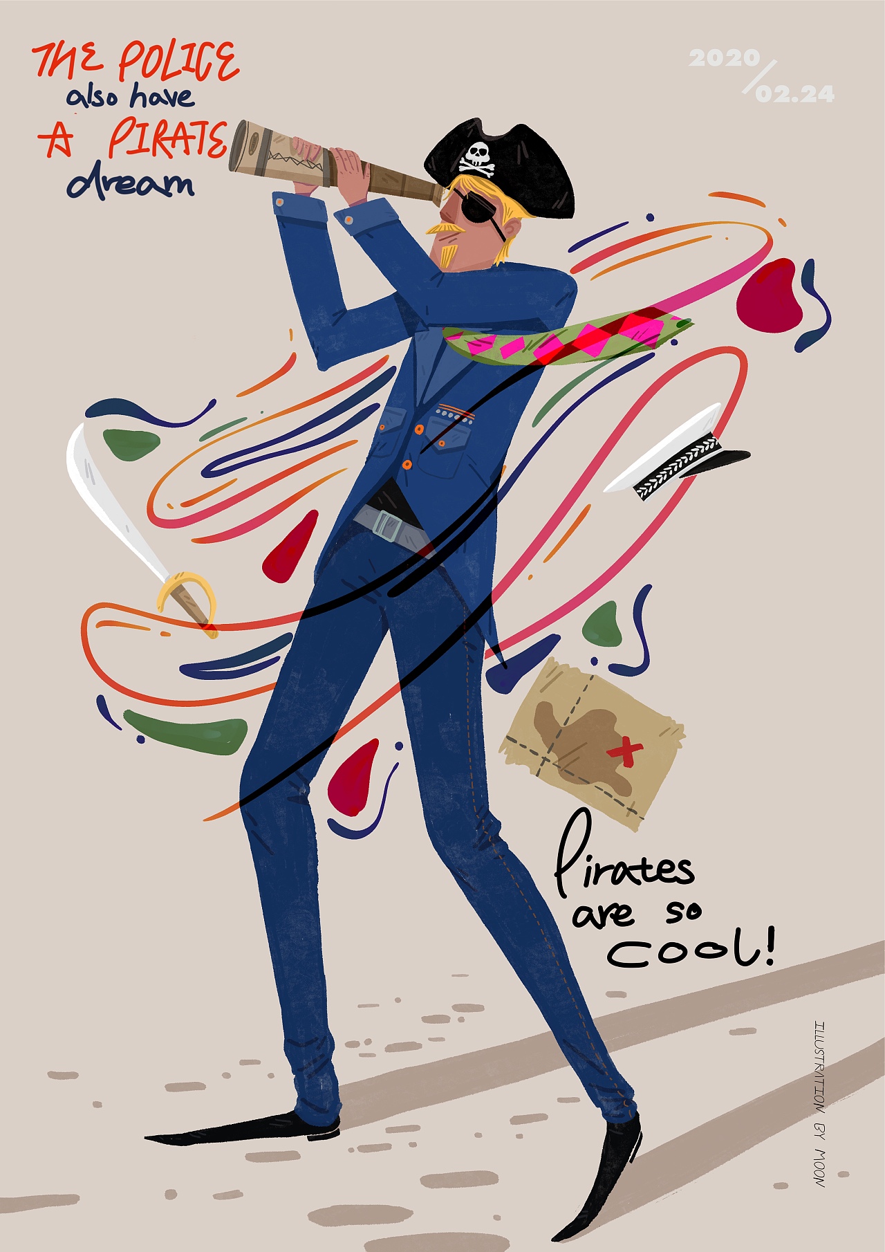 月亮Jiamino--人设系列一（图ZMzE0NTczNTAw） - 商业插画 - 站酷设计师木丁插画工作室原创素材 - 站酷ZCOOL