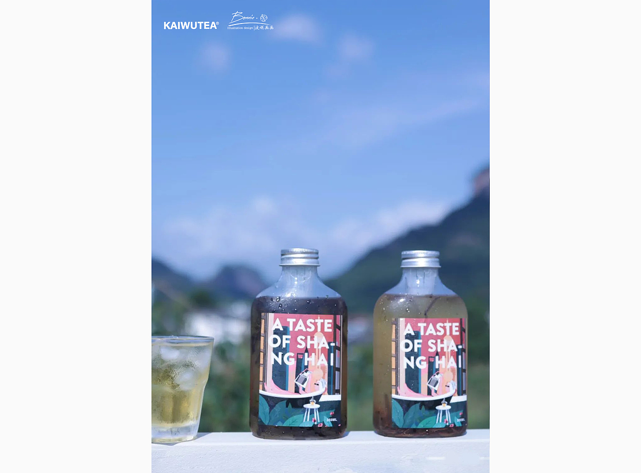 上海味道 | 开吾茶叶包装插画设计