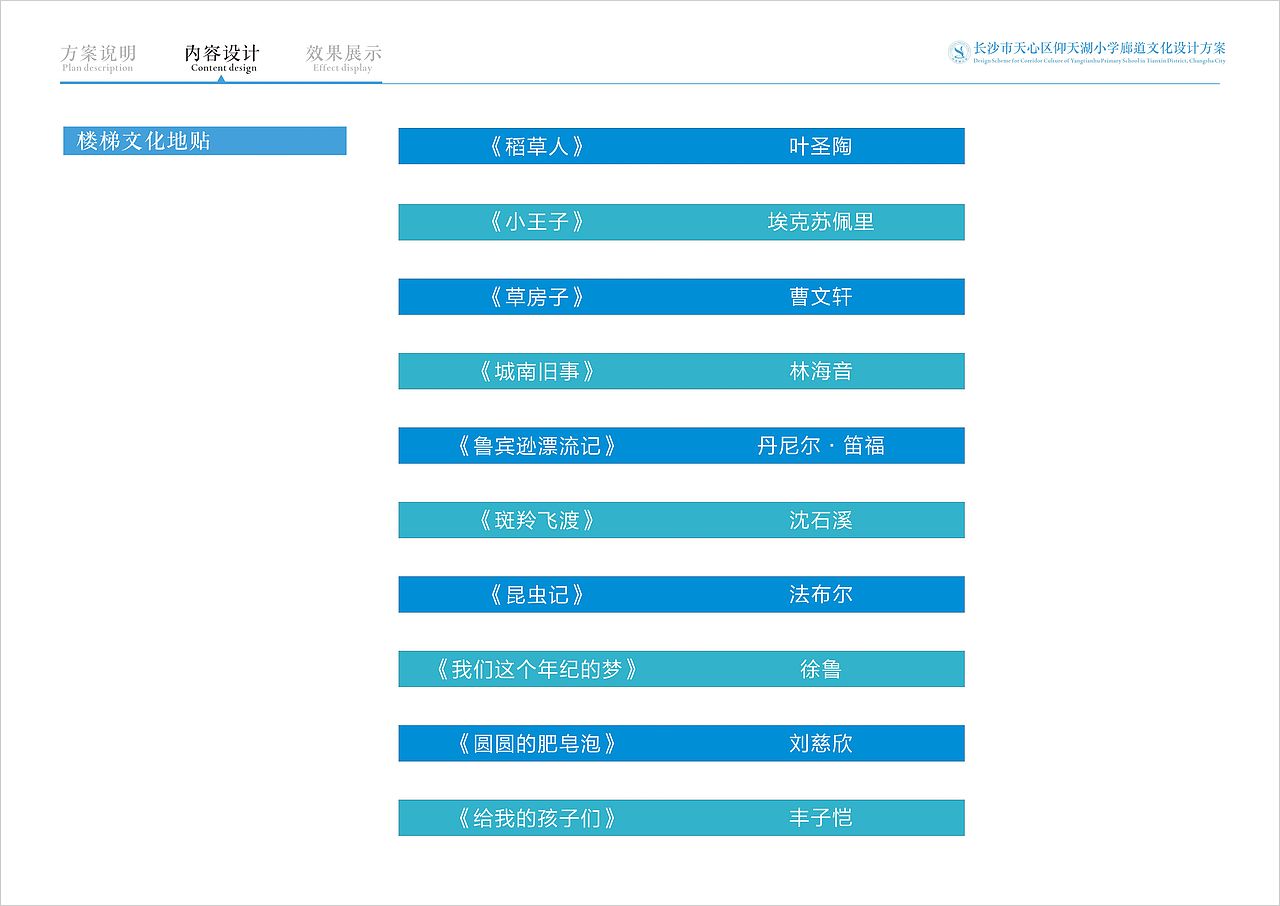 仰天糊小学二楼廊道文化设计方案