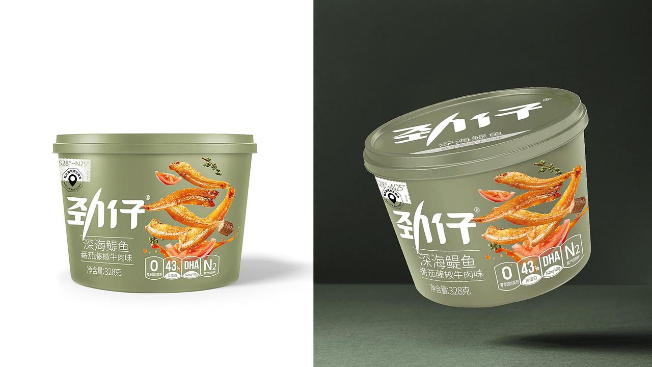 劲仔包装设计劲仔食品包装设计劲仔小鱼劲仔深海鳀鱼