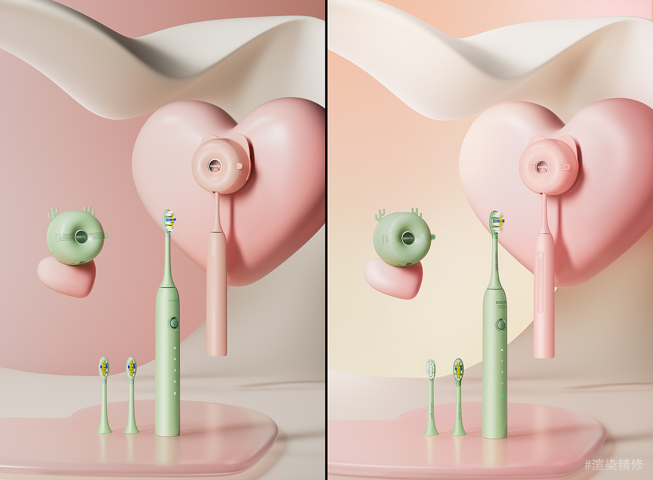 soocas素士｜2022-渲染总结（图ZMzI5NDQ4Mjg4） - 产品 - 站酷设计师吃不胖的肥牛原创素材 - 站酷ZCOOL