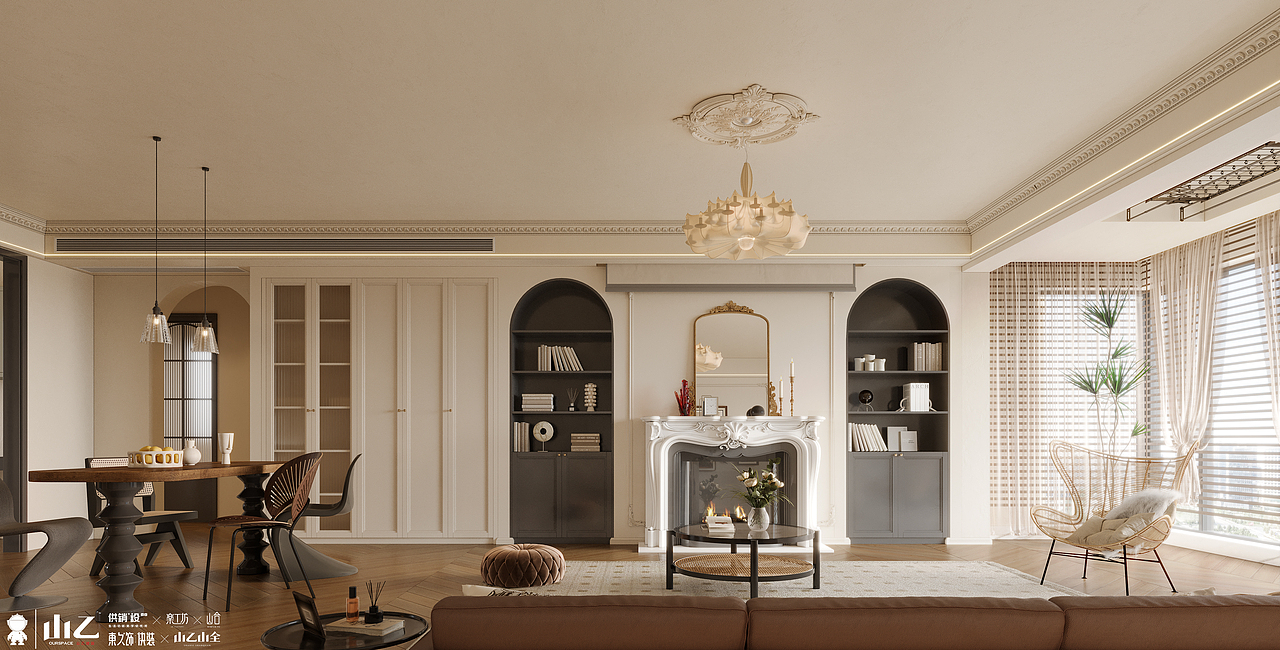 山乙建设丨保利金香槟-120㎡（图ZMzMyMzM5NzAw） - 家装设计 - 站酷设计师山乙建设原创素材 - 站酷ZCOOL