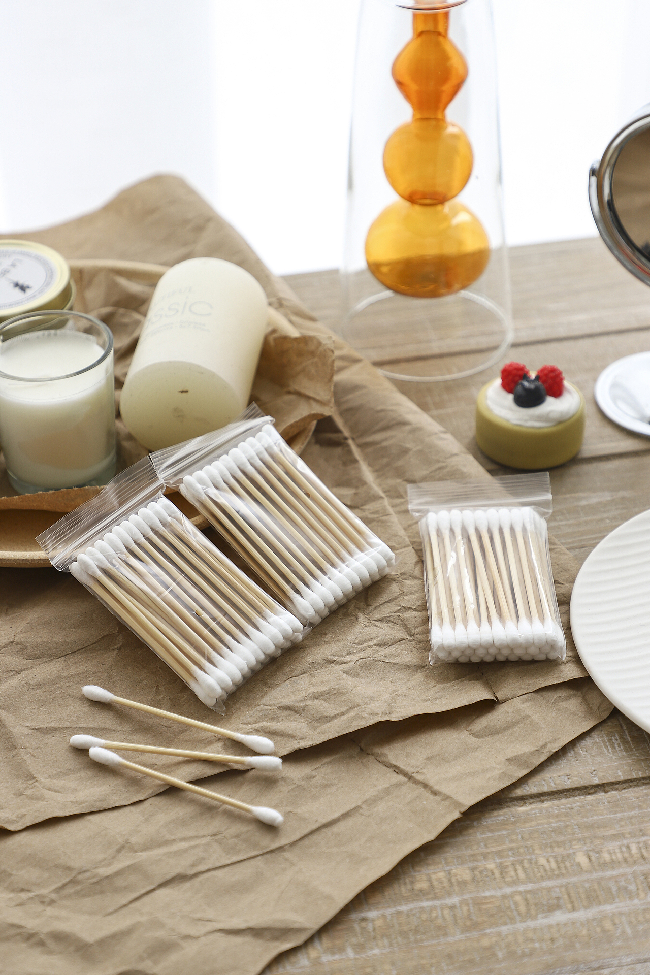 棉签の静物拍摄