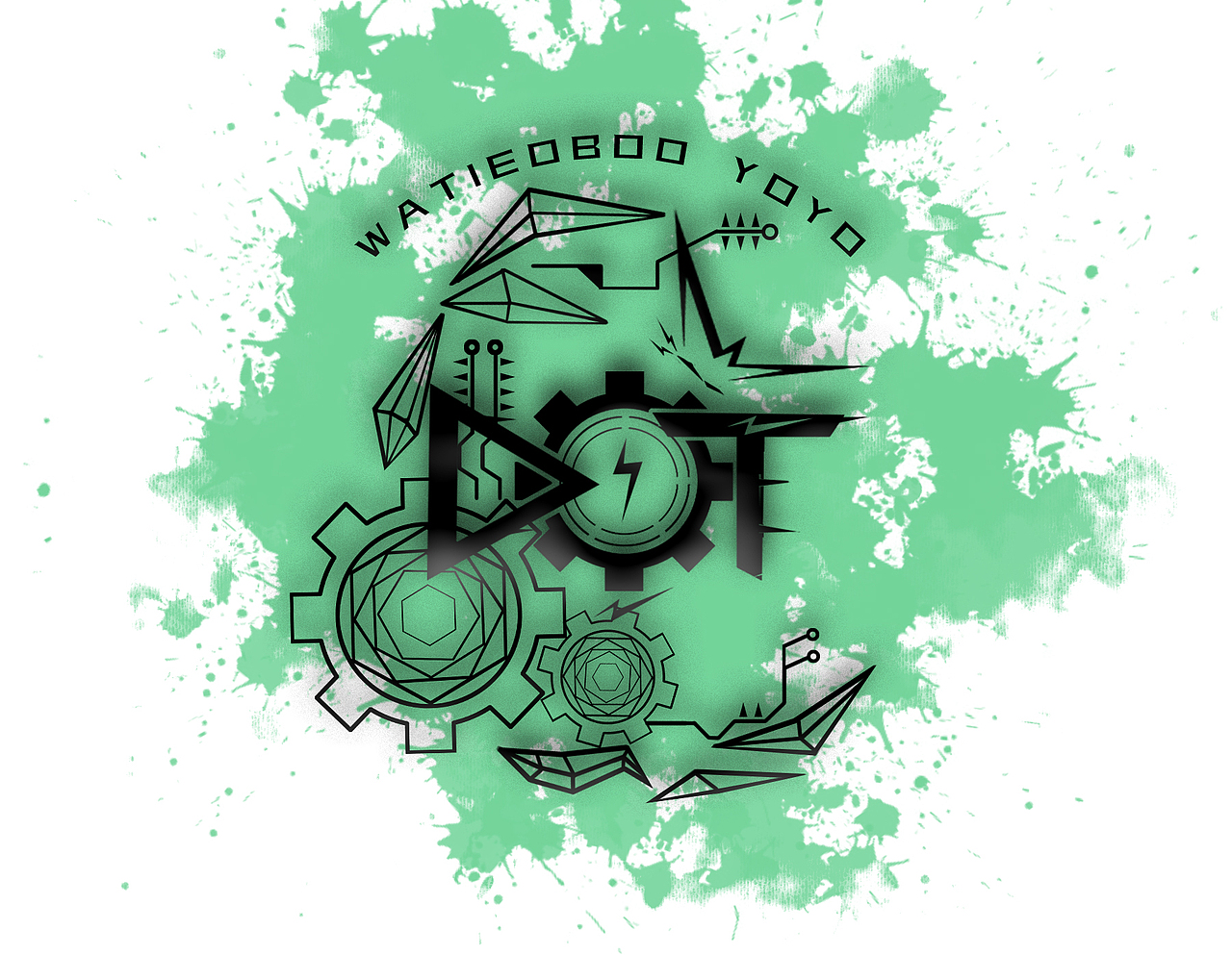 悠悠球图案logo设计 瓦帝欧博yoyo 山岚色