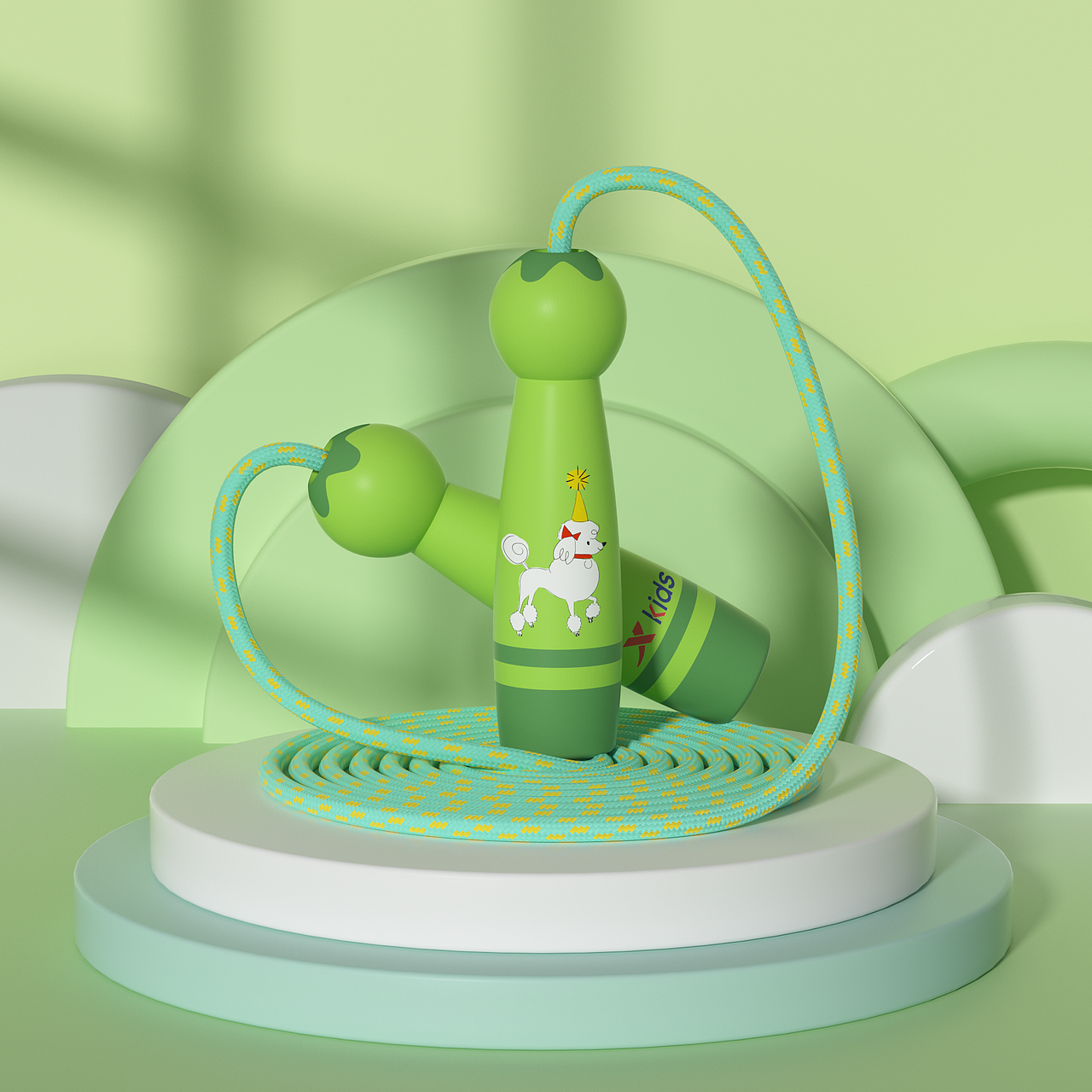 儿童跳绳主图视频以及详情图渲染