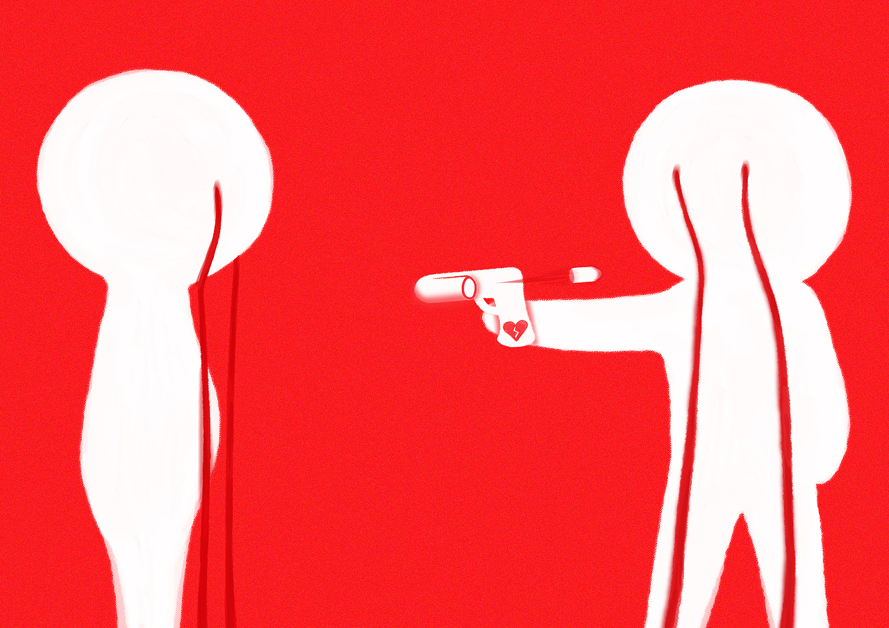 插画—痛苦和爱来自......（图ZMzA2NTMzNzM2） - 艺术插画 - 站酷设计师今天也想学画画呀原创素材 - 站酷ZCOOL