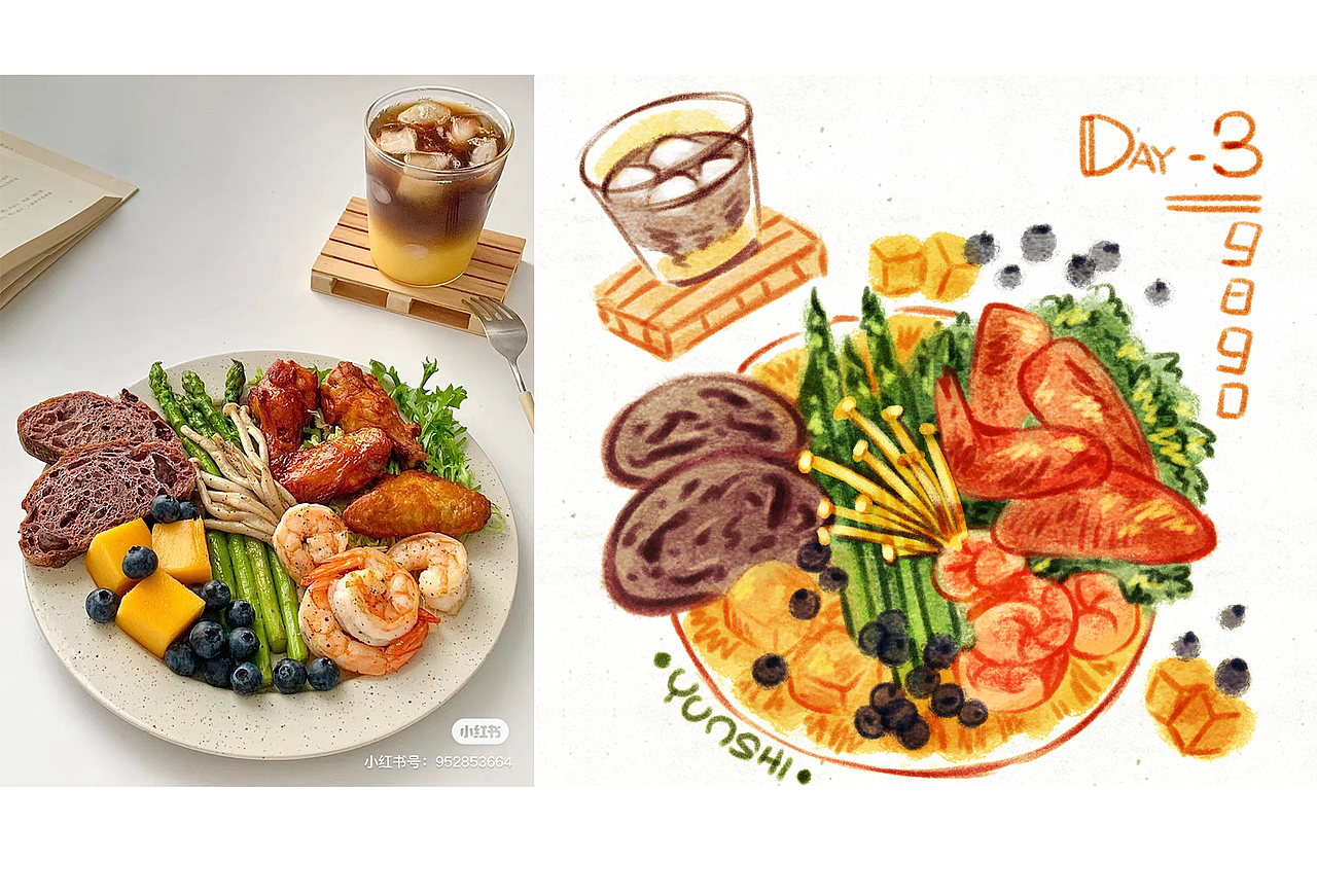 一些美食速写（图ZMzIxODUzNzY4） - 创作习作 - 站酷设计师云時Flo原创素材 - 站酷ZCOOL
