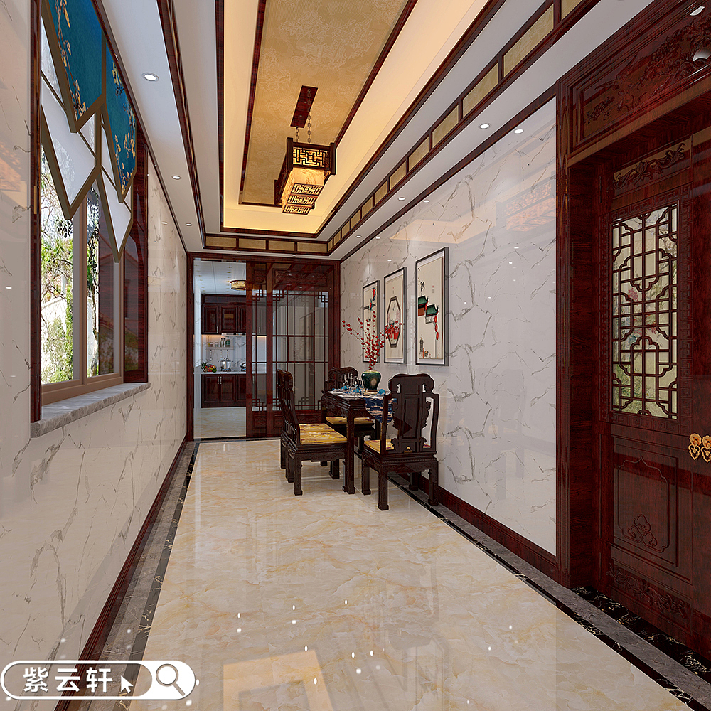 运城中式住宅装修水墨美感中的复古风格（图ZMzMzNTA1NzQ0） - 家装设计 - 站酷设计师紫云轩中式原创素材 - 站酷ZCOOL