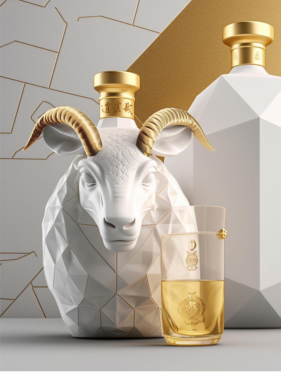 十二生肖白酒包装--羊（图ZMzQ3Njk4OTE2） - 包装 - 站酷设计师真象哥原创素材 - 站酷ZCOOL