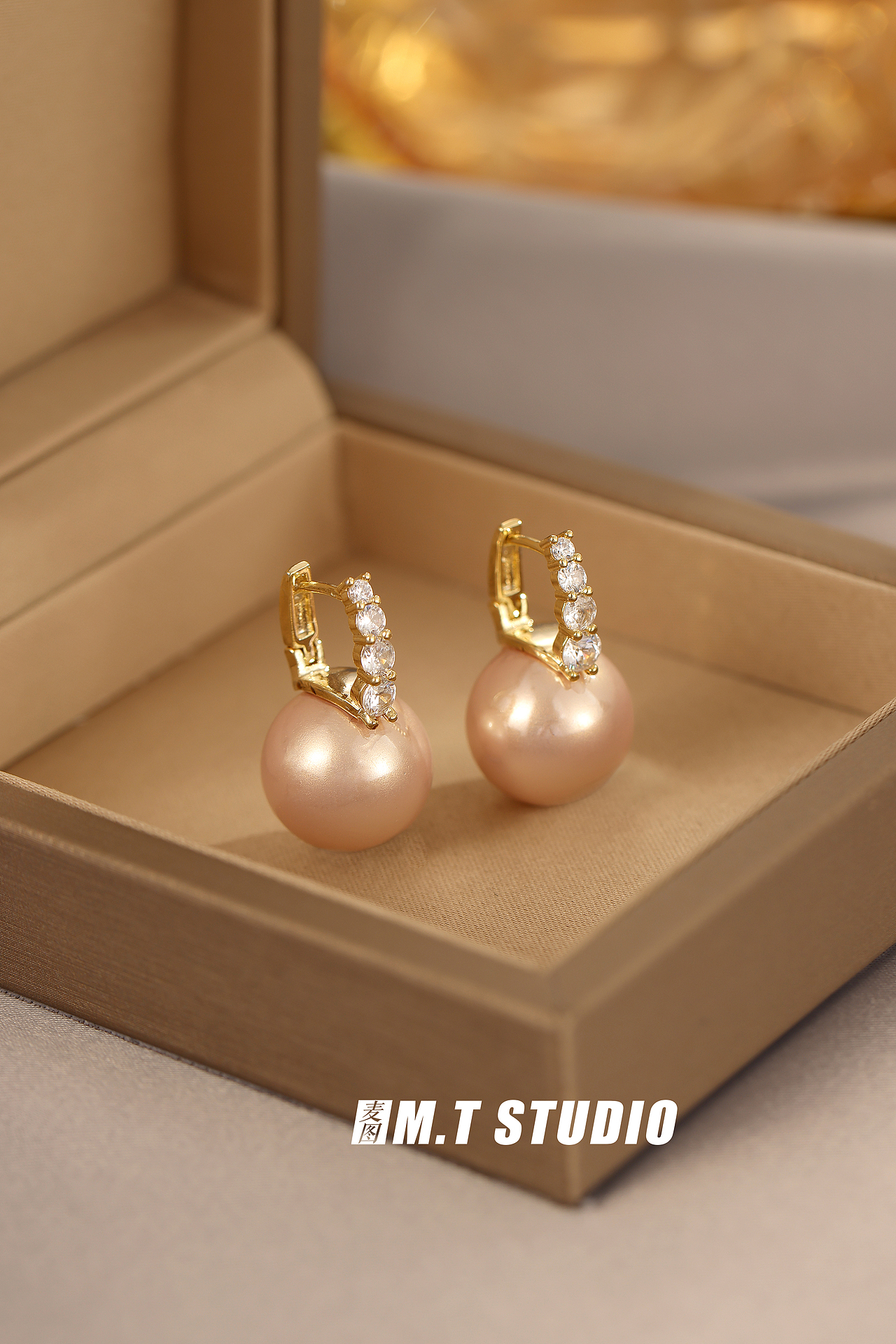 简约轻奢场景饰品静物图小众系列耳钉首饰