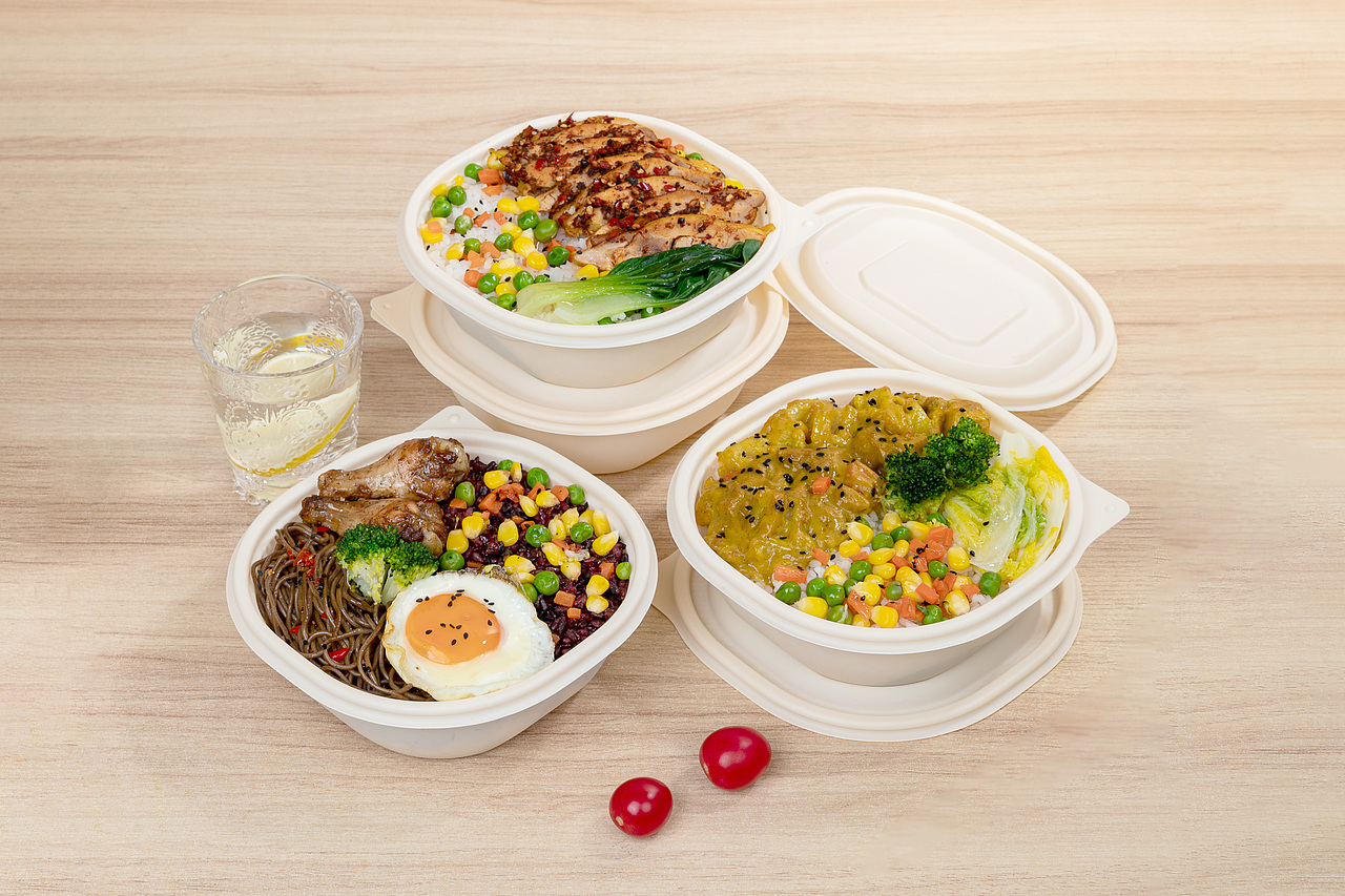 产品摄影丨一次性玉米淀粉圆形餐盒系列