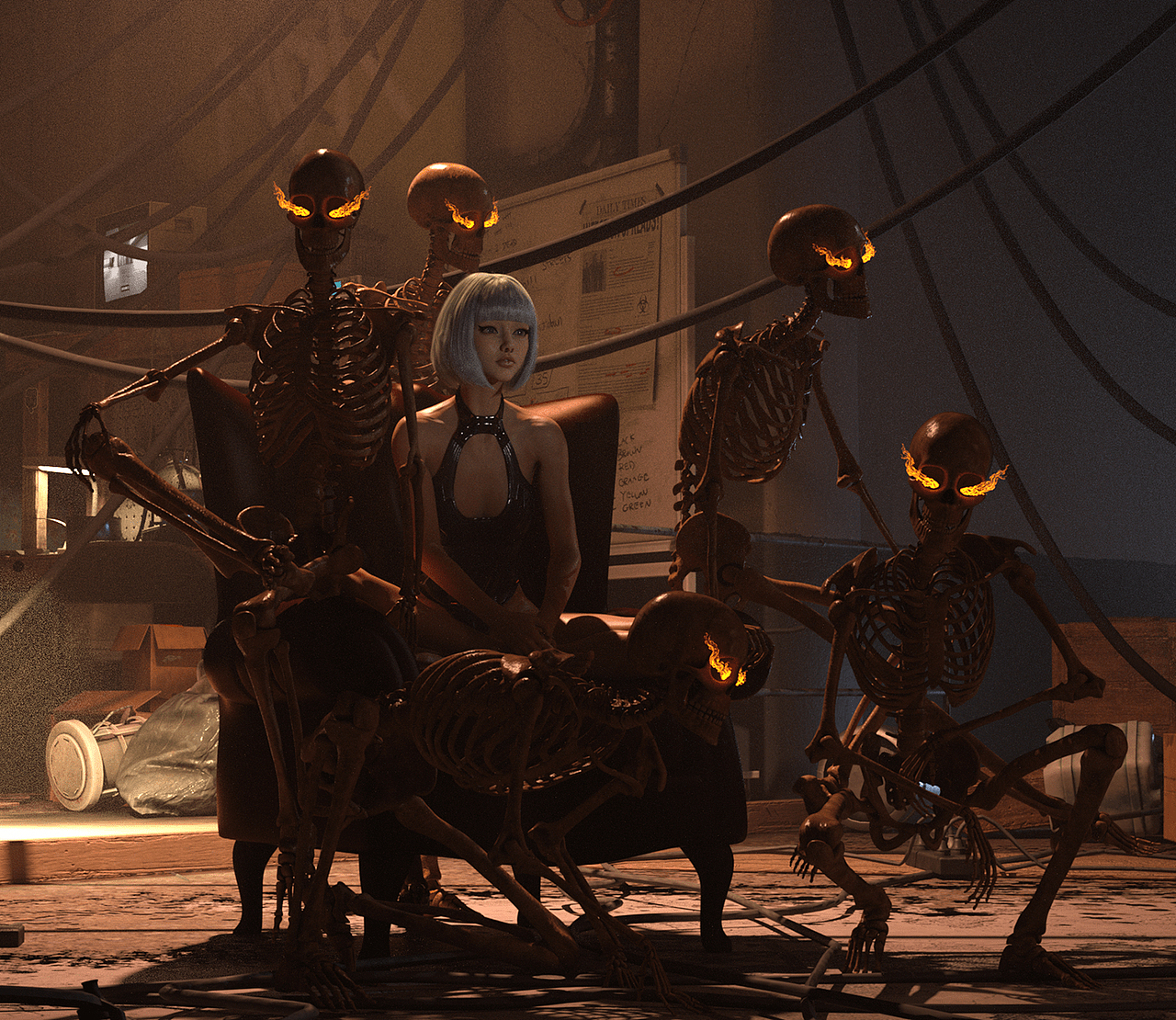 7 unique 3D characters anime-style