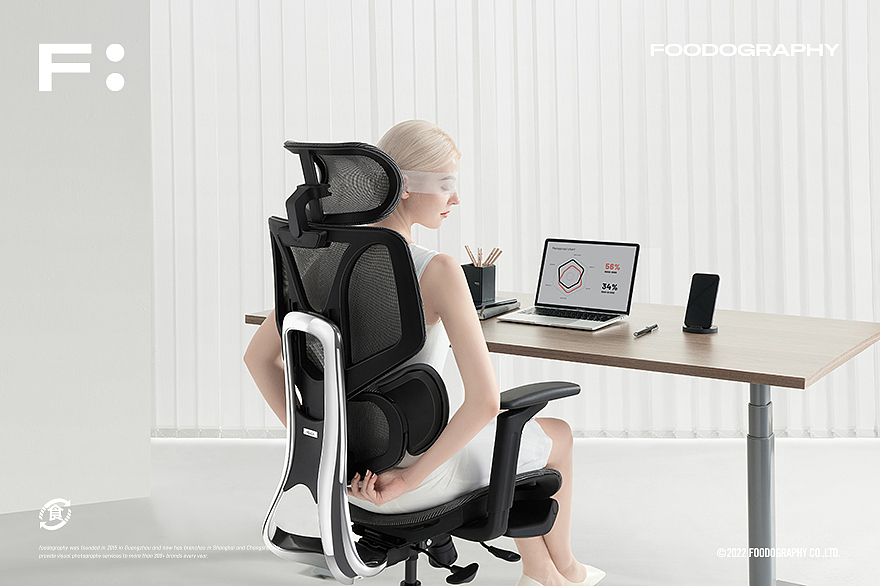 办公椅摄影 | 黑白调E3电脑椅 ✖ foodography