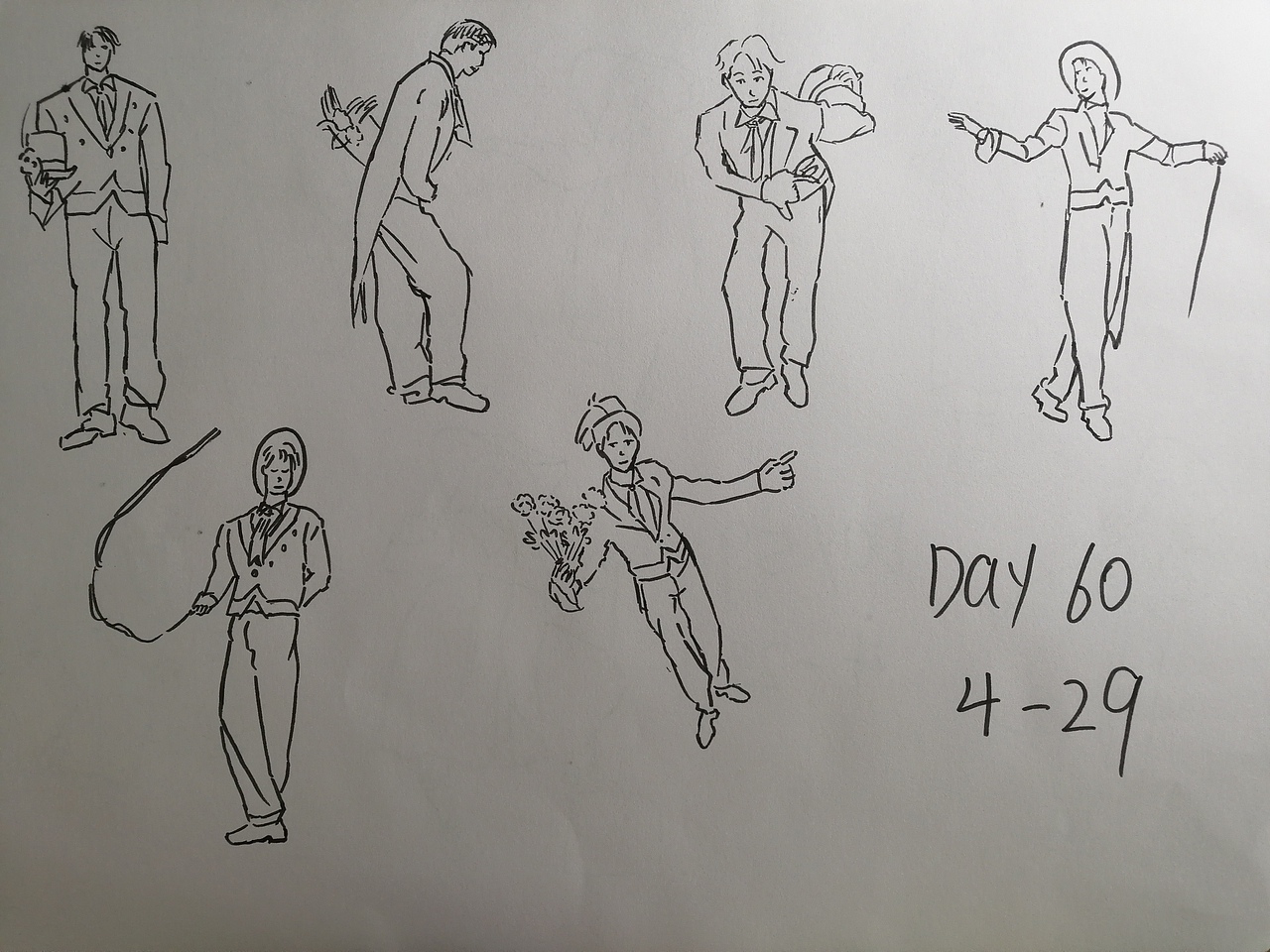 #速寫60天挑戰(zhàn)賽#Day 60-打卡挑戰(zhàn)成功，耶~@速寫班長（圖ZMjk5MjM5NjEy） - 創(chuàng)作習作 - 站酷設計師s笨笨豬原創(chuàng)素材 - 站酷ZCOOL