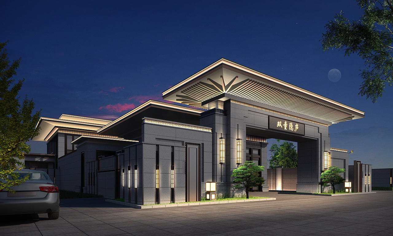 会所酒店售楼部户外亮化照明设计（图ZMzA1NTk4MzUy） - 景观设计 - 站酷设计师麒麟亮化设计原创素材 - 站酷ZCOOL