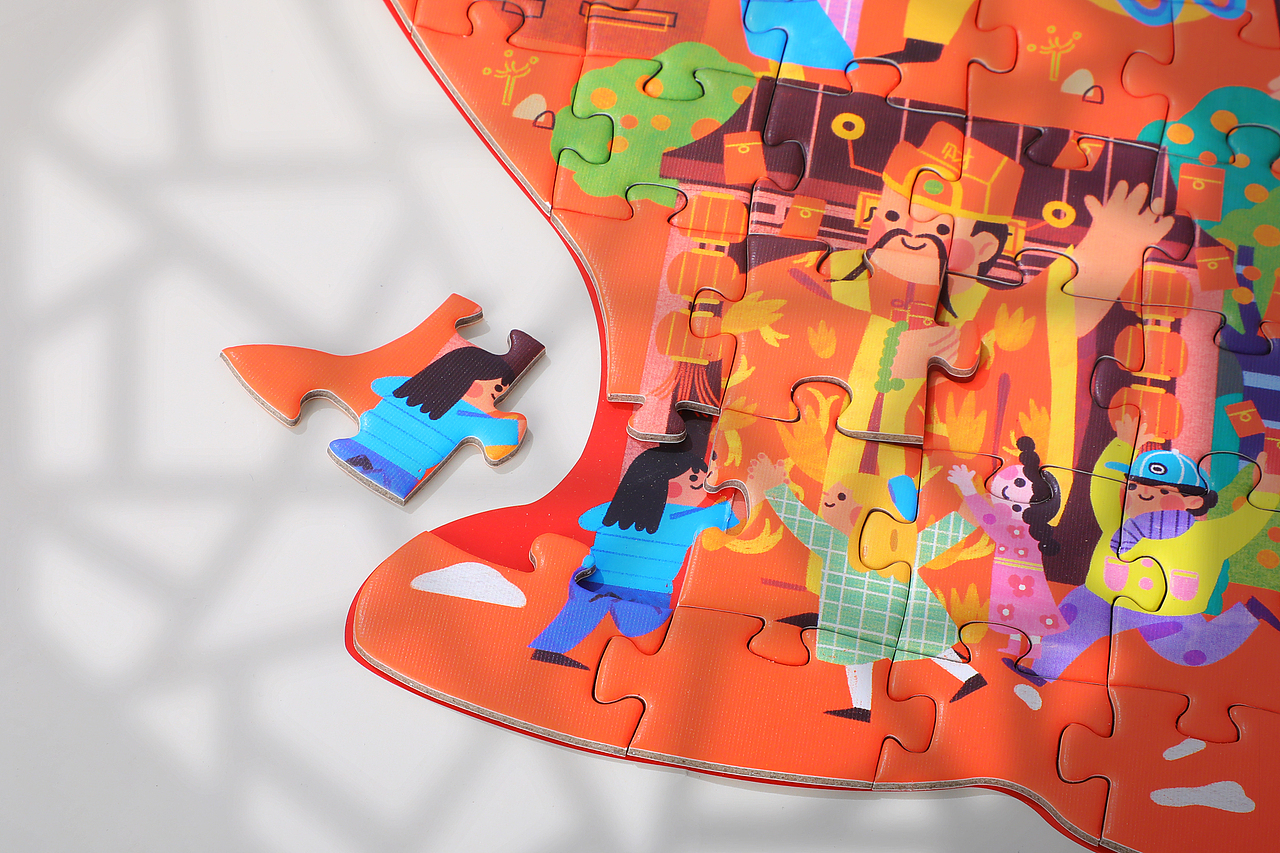 瑞兔送福 兔子异形拼图（图ZMzI3NTQ0OTA4） - 包装 - 站酷设计师宁甯原创素材 - 站酷ZCOOL