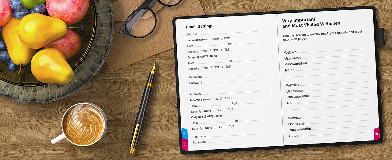 商务笔记本渲染(密码管理本及马蹄扣复古本)