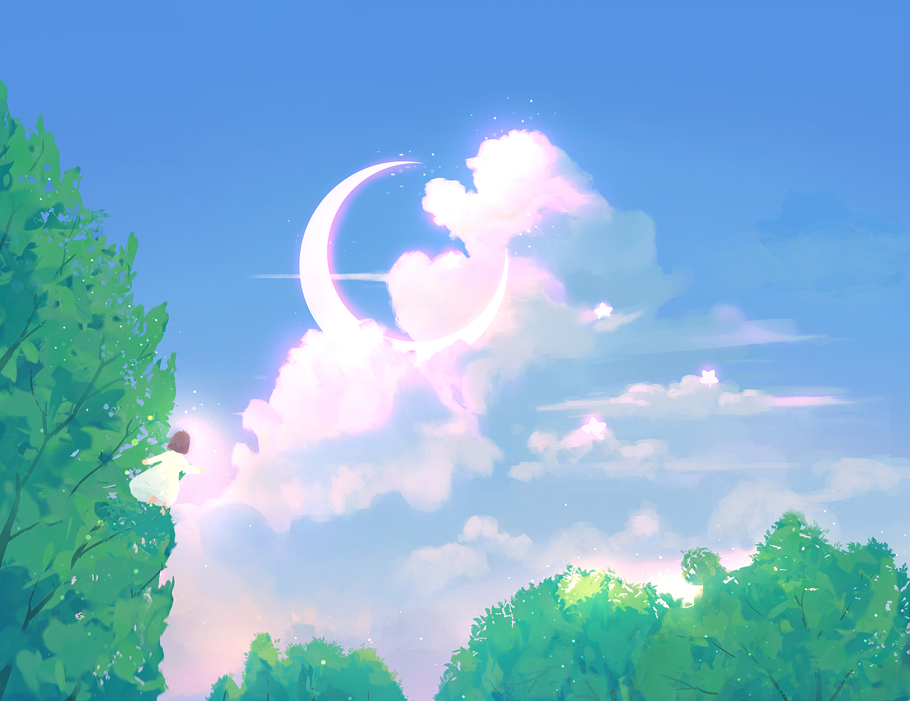 云端的月亮（图ZMzUyMjc3Nzky） - 创作习作 - 站酷设计师千百花开原创素材 - 站酷ZCOOL