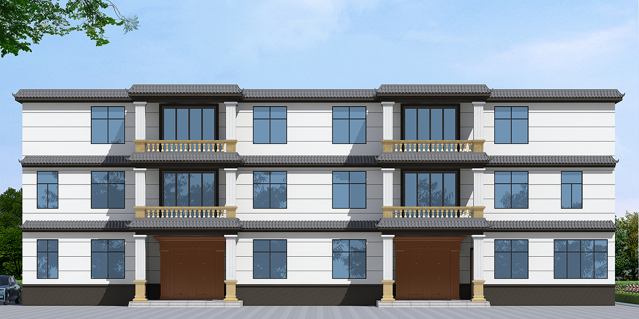 室外外墙效果图,