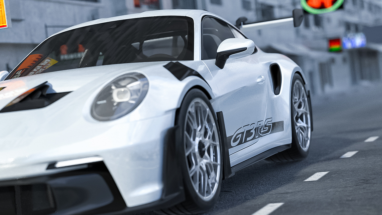 Porsche 911 GT3 RS 992 2023跑车多角度展示（图ZMzY2NTkwNzA4） - 产品 - 站酷设计师大华456原创素材 - 站酷ZCOOL