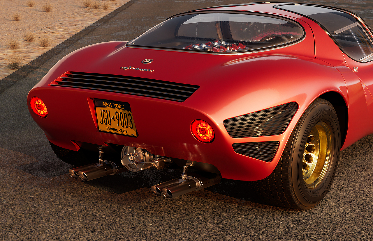 1967 Alfa Romeo 33 实景渲染（图ZMzYyMDY5MTQ0） - 机械/交通 - 站酷设计师FIREFLY_LU原创素材 - 站酷ZCOOL
