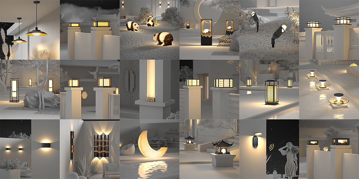 户外灯创意主图-高点击简约风