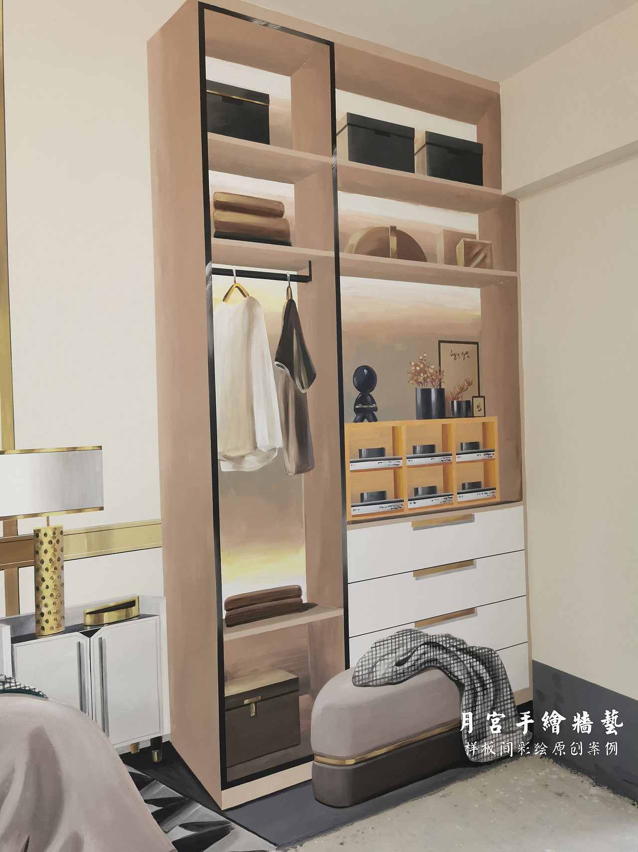 高质量的样板间彩绘是什么样子的-西湖映画样板间彩绘（图ZMzQ4MDkzMjQw） - 新锐潮流插画 - 站酷设计师郑州月宫手绘原创素材 - 站酷ZCOOL