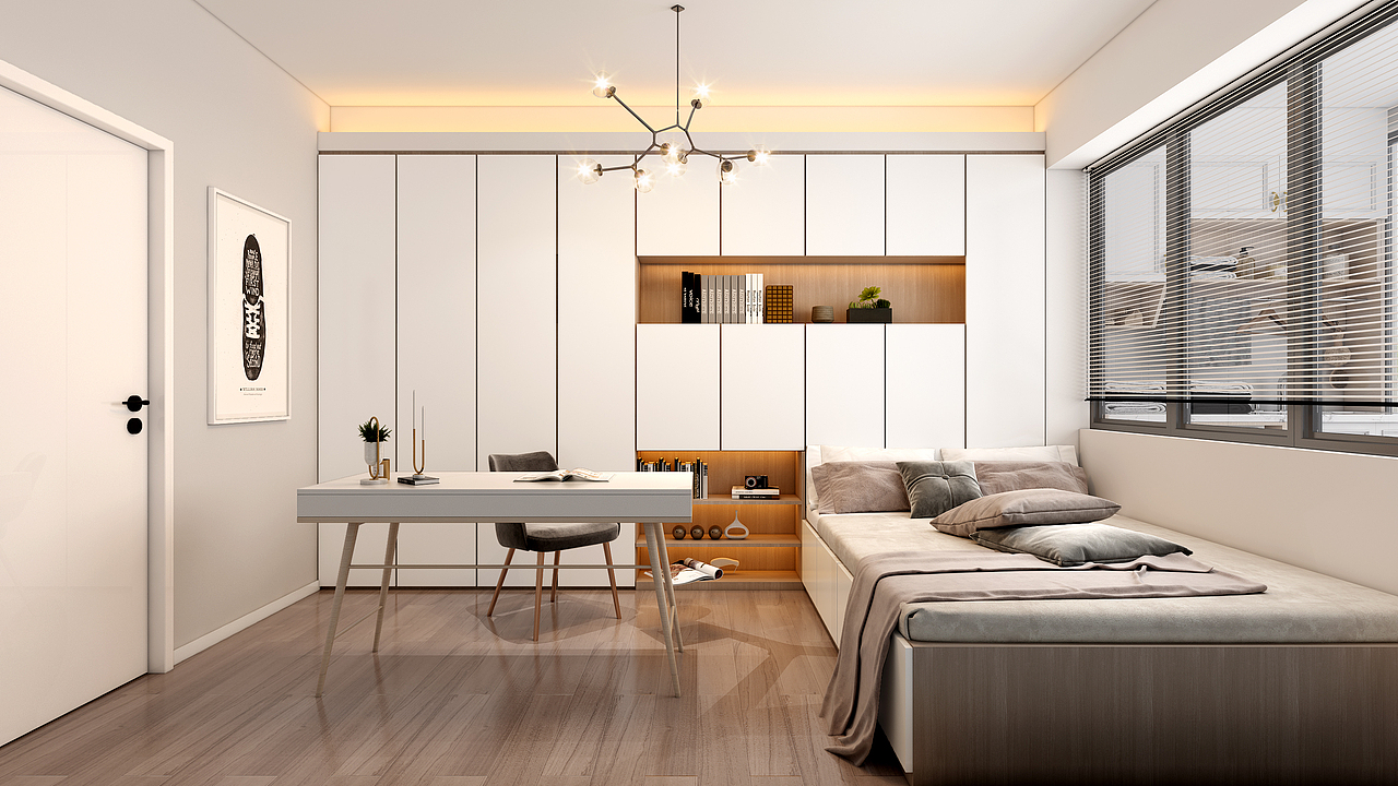 深圳口山全案设计:现代简约风的家,打造chill度假感