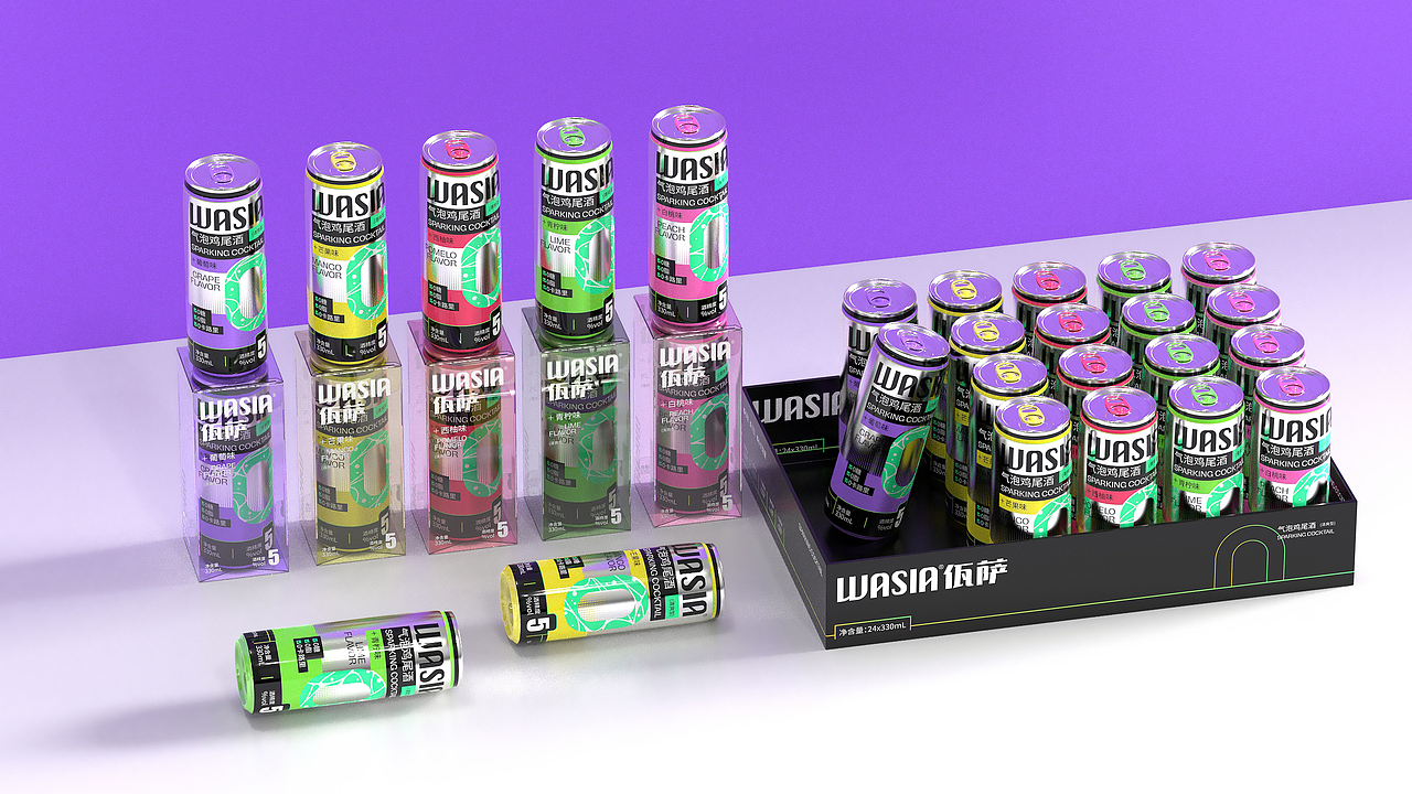 WASIA佤萨气泡鸡尾酒 | 品牌包装全案