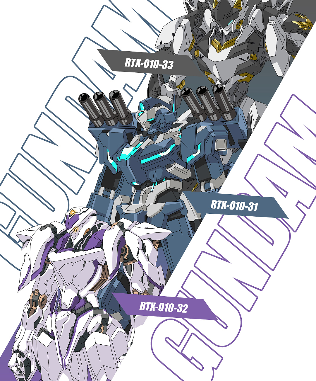 个人绘画作品-【Gundam】（2023）（图ZMzM3MzMwNDI0） - 单幅漫画 - 站酷设计师S_Leaf原创素材 - 站酷ZCOOL