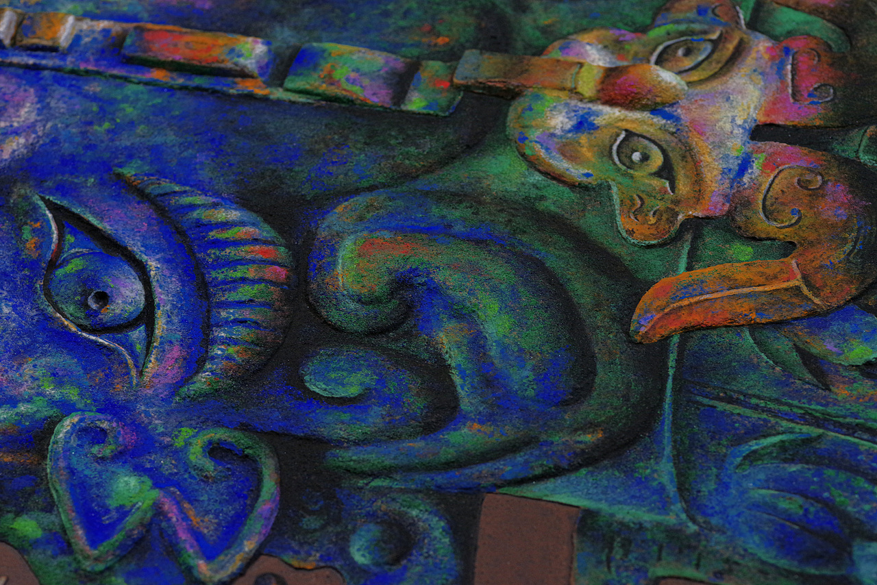 【岩彩•青铜器】望山 • 千年之蓝