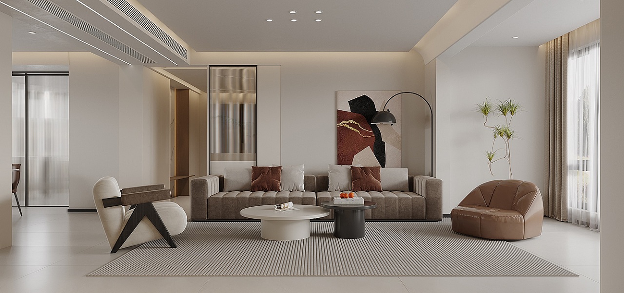 现代客餐厅——白龙马效果图