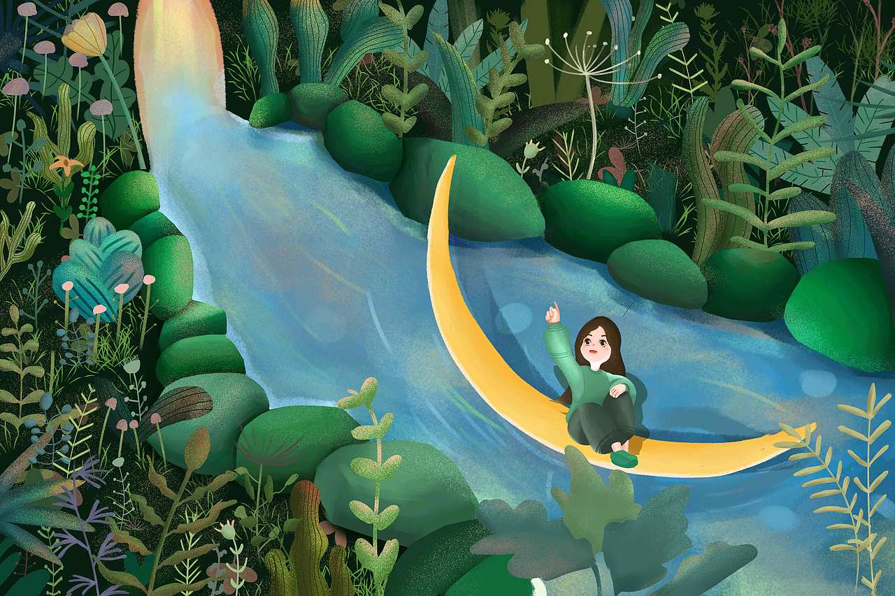 “梦境之神奇的世界”主题插画设计