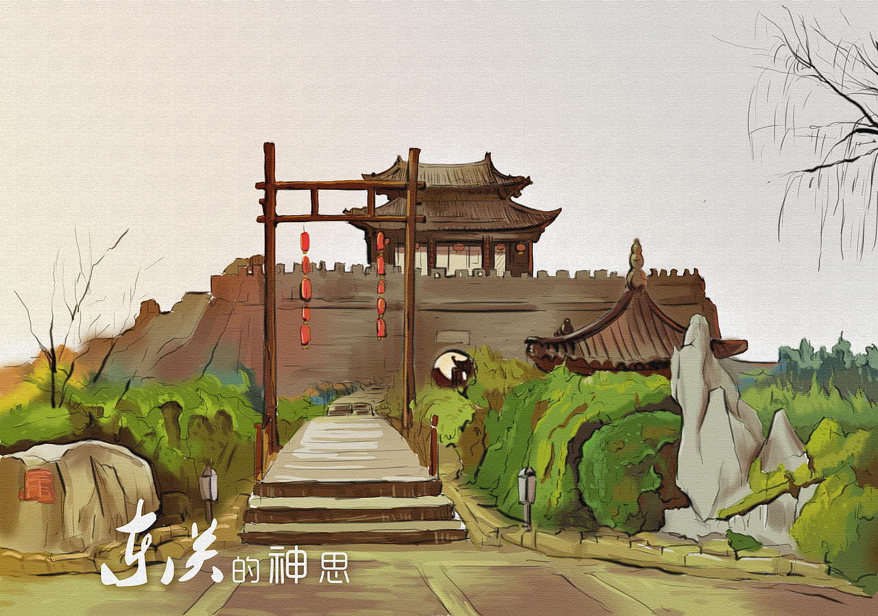 扬州东关街（图ZMzA4Nzk3Njc2） - 艺术插画 - 站酷设计师插画哥原创素材 - 站酷ZCOOL