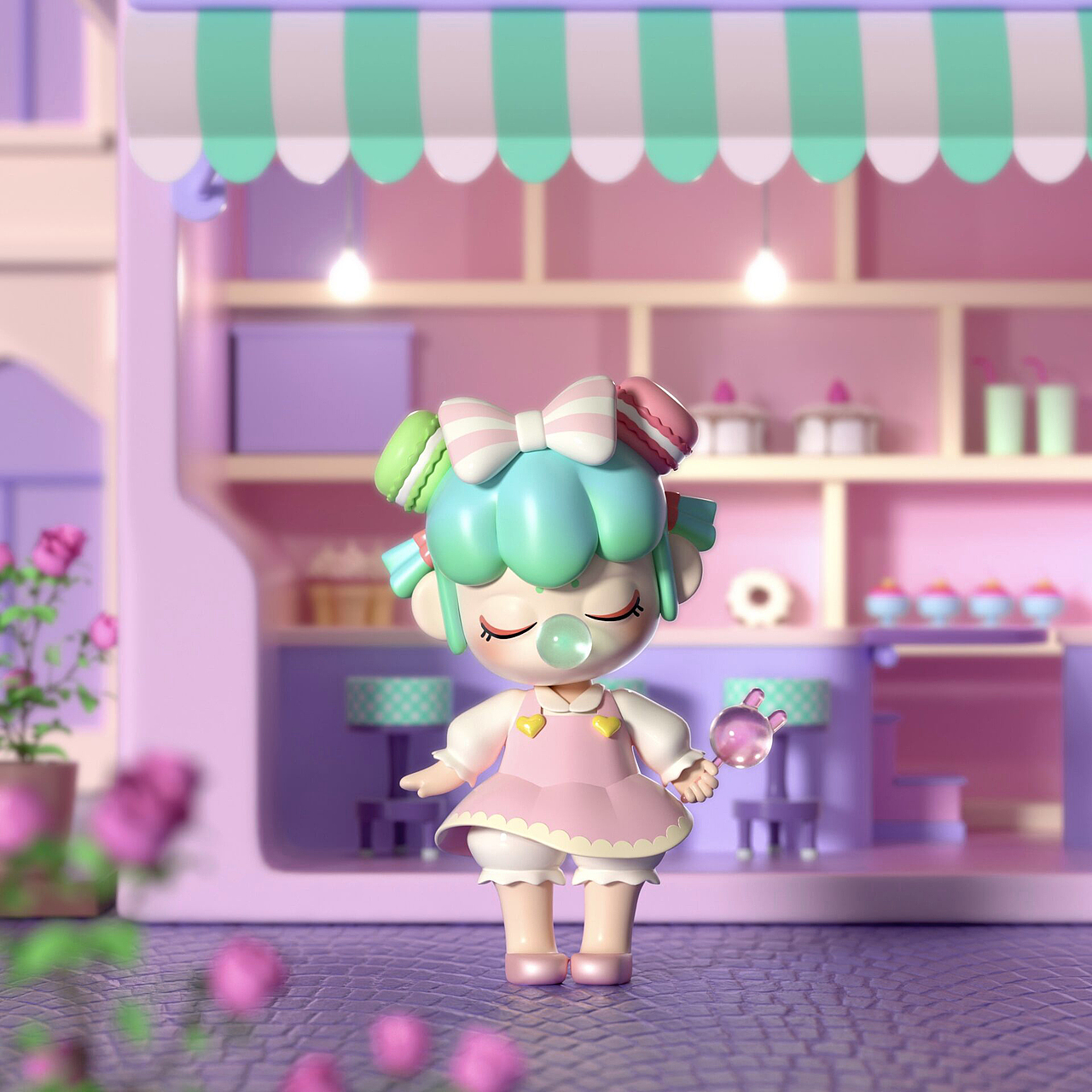 泡泡玛特c4d建模 oc渲染练习