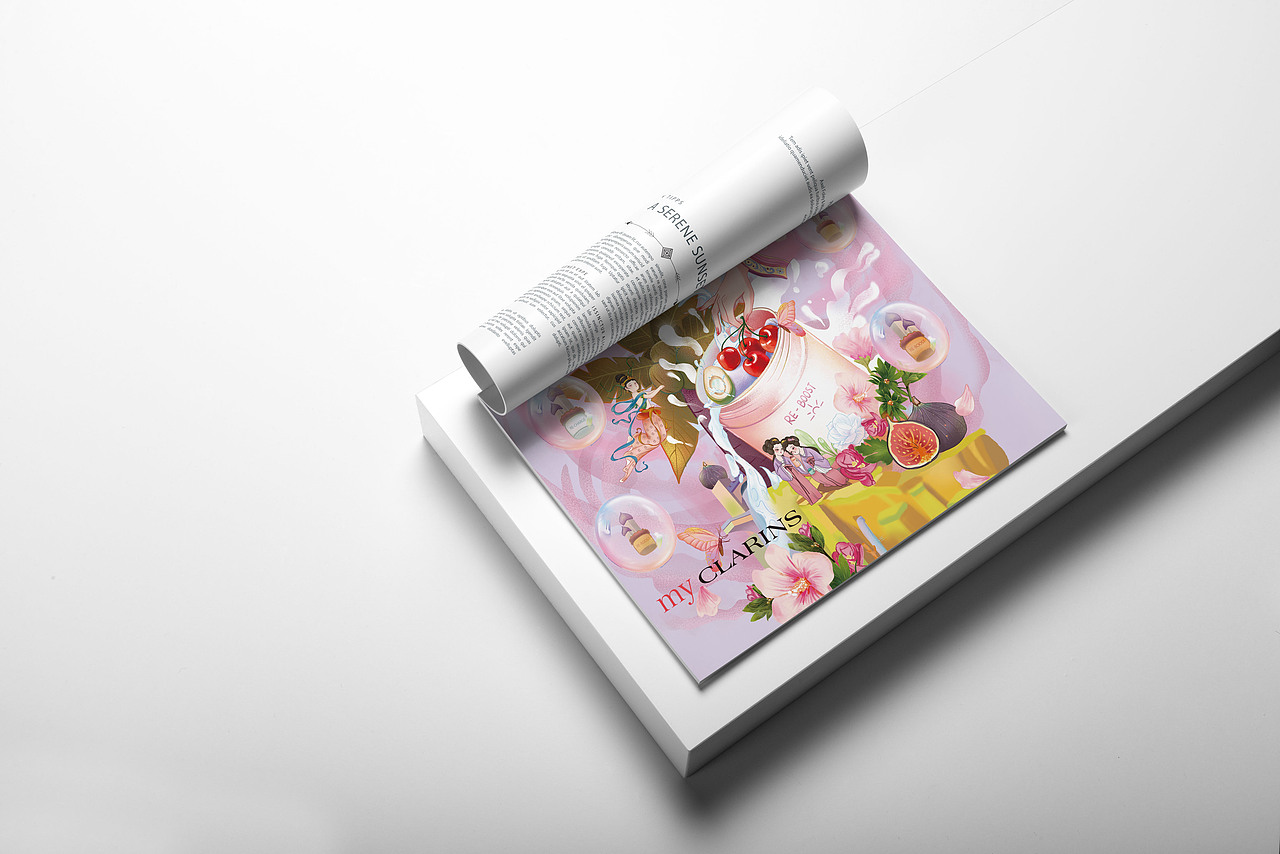 # my CLARINS【奇幻秘境的移动城堡】（图ZMzQ3MDQ0NzA0） - 海报 - 站酷设计师鱼虾酱子画原创素材 - 站酷ZCOOL