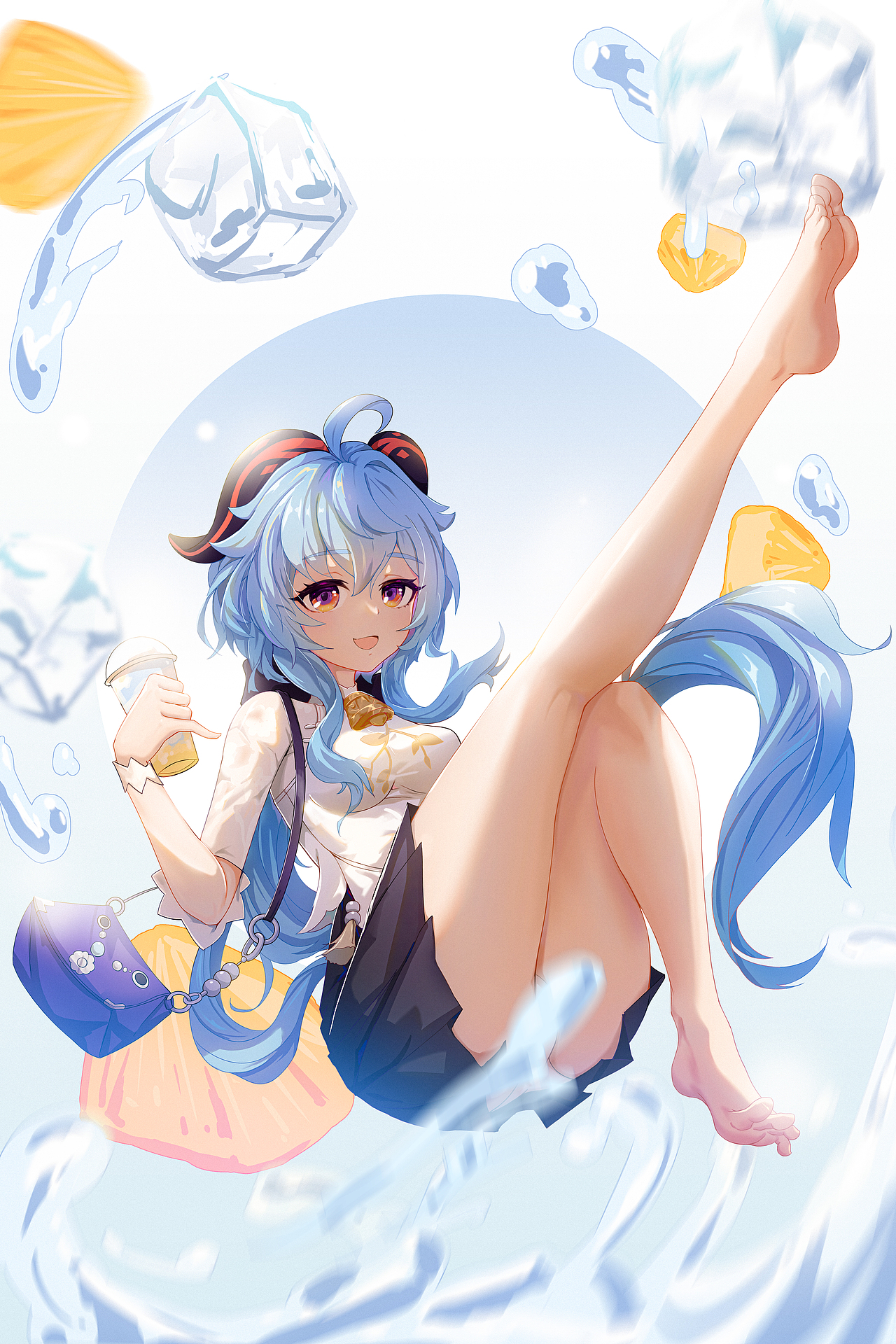 喜茶联名原神—甘雨（图ZMzUwMTIzMTQ4） - 商业插画 - 站酷设计师秋刺犬原创素材 - 站酷ZCOOL