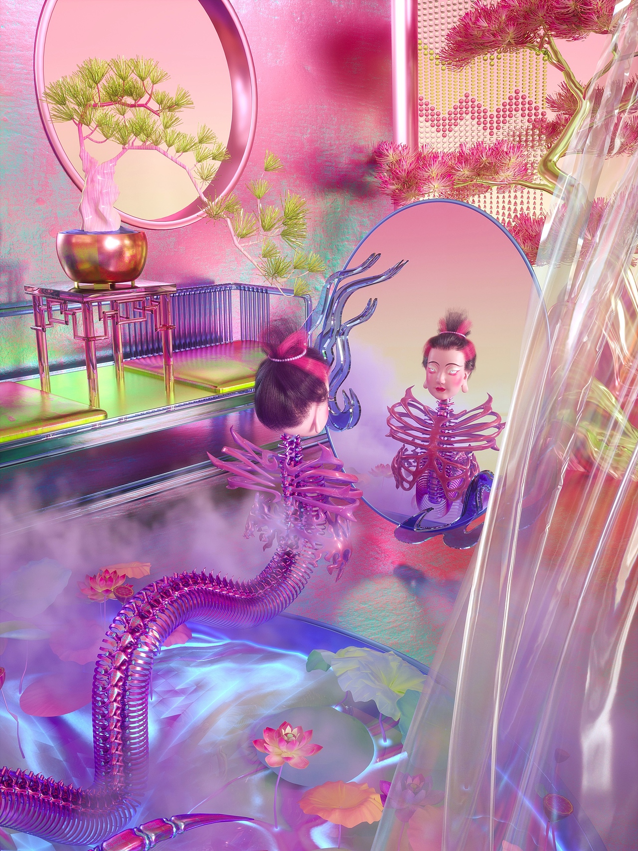 四景园林图（图ZMzQzMjEyOTIw） - 人物/生物 - 站酷设计师九斤_原创素材 - 站酷ZCOOL