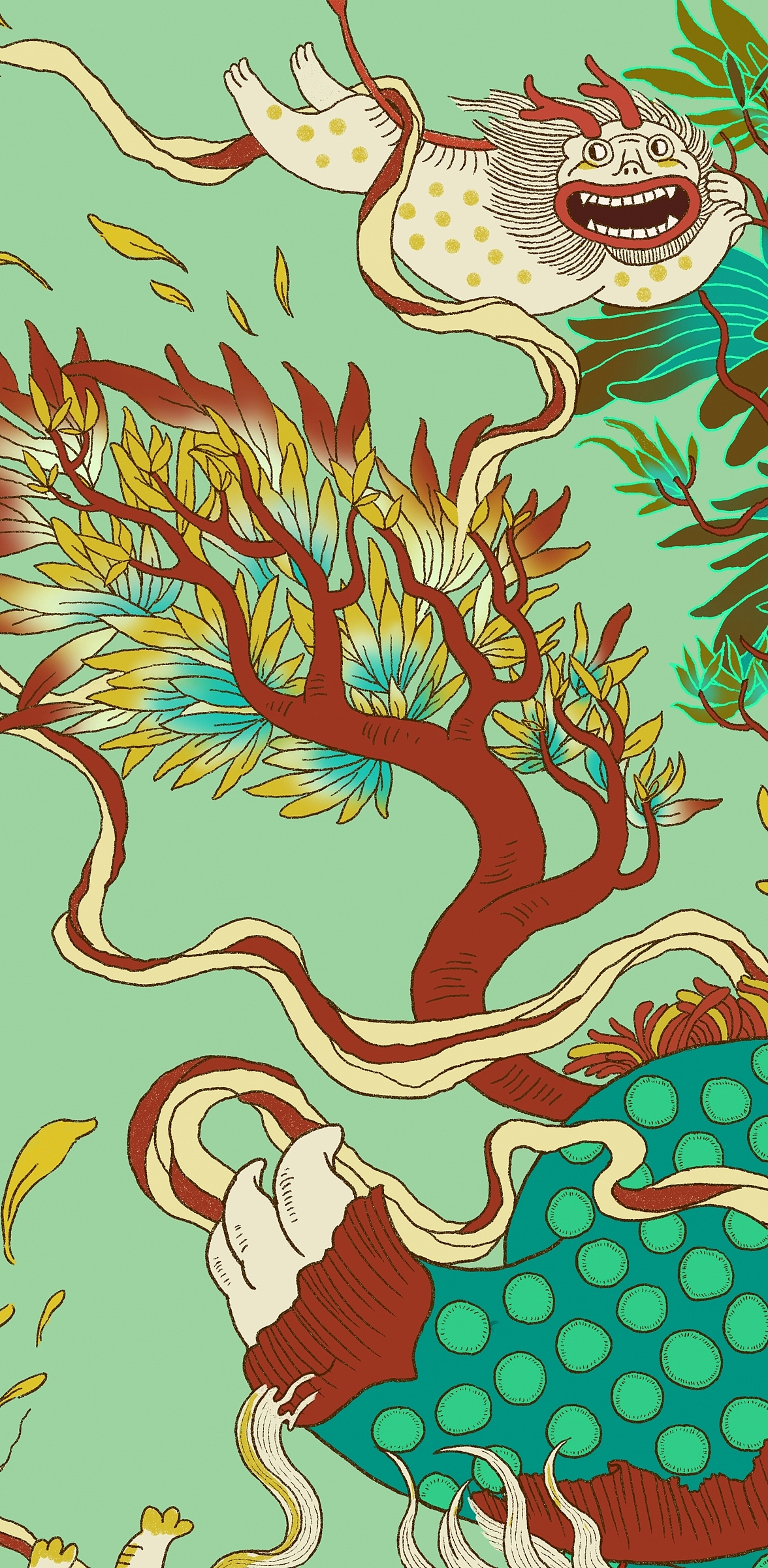东游寻茶 | 麒麟篇插画（图ZMzY2MDA3Nzky） - 商业插画 - 站酷设计师梅野野原创素材 - 站酷ZCOOL