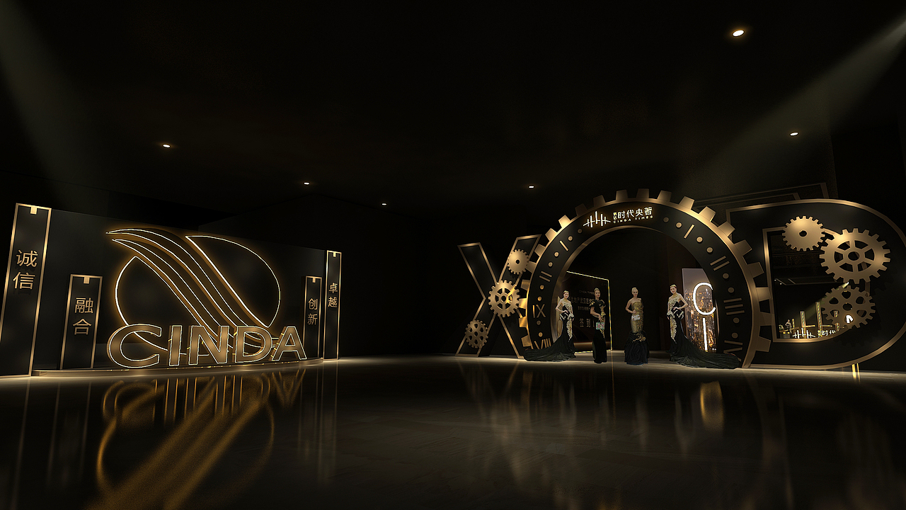 三维设计|黑金风格发布会、年会、周年盛典（图ZMzU3Nzg0NTcy） - 场景 - 站酷设计师蓝LANT原创素材 - 站酷ZCOOL