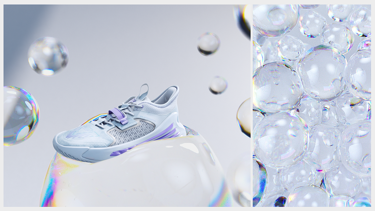 运动鞋三维作品展示