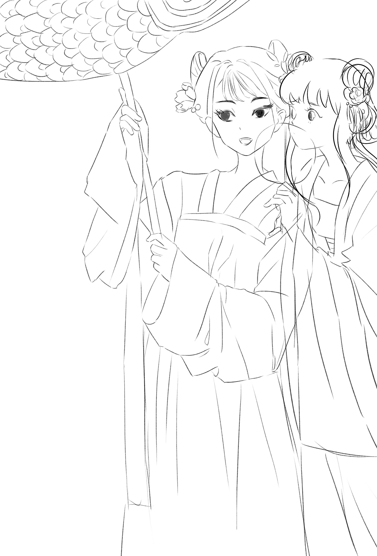 插画《逛庙会》（图ZMzE4Njg4NDgw） - 创作习作 - 站酷设计师爱偷懒佛系小蛋蛋原创素材 - 站酷ZCOOL