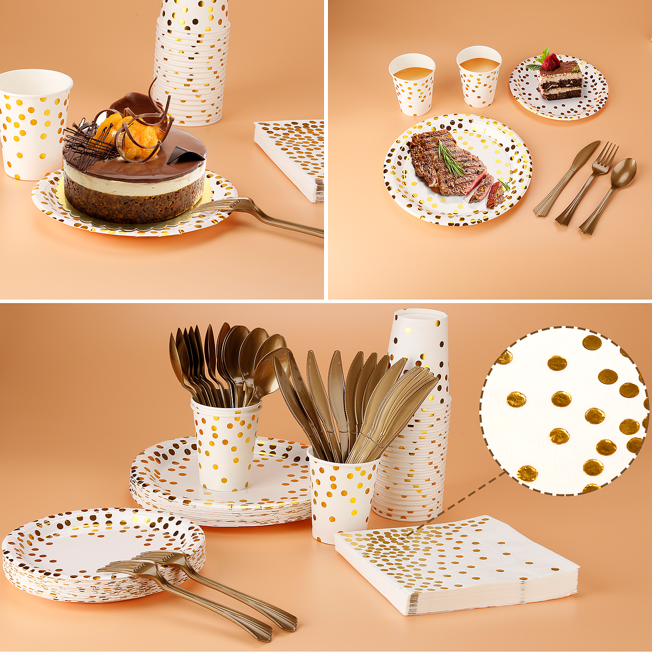 亚马逊一次性餐盘主图设计