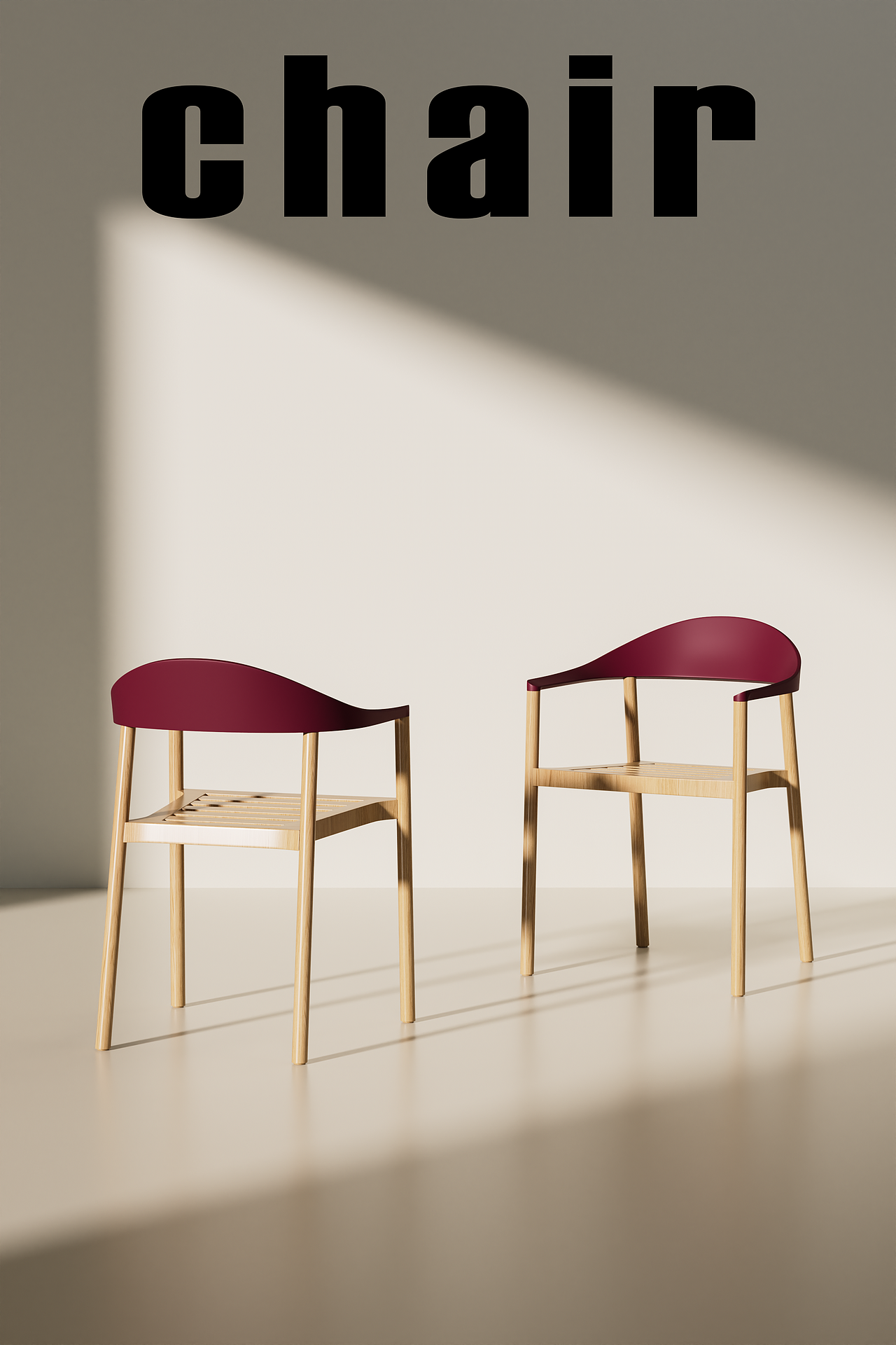 一组简单的椅子渲染 c4d arnold渲染器