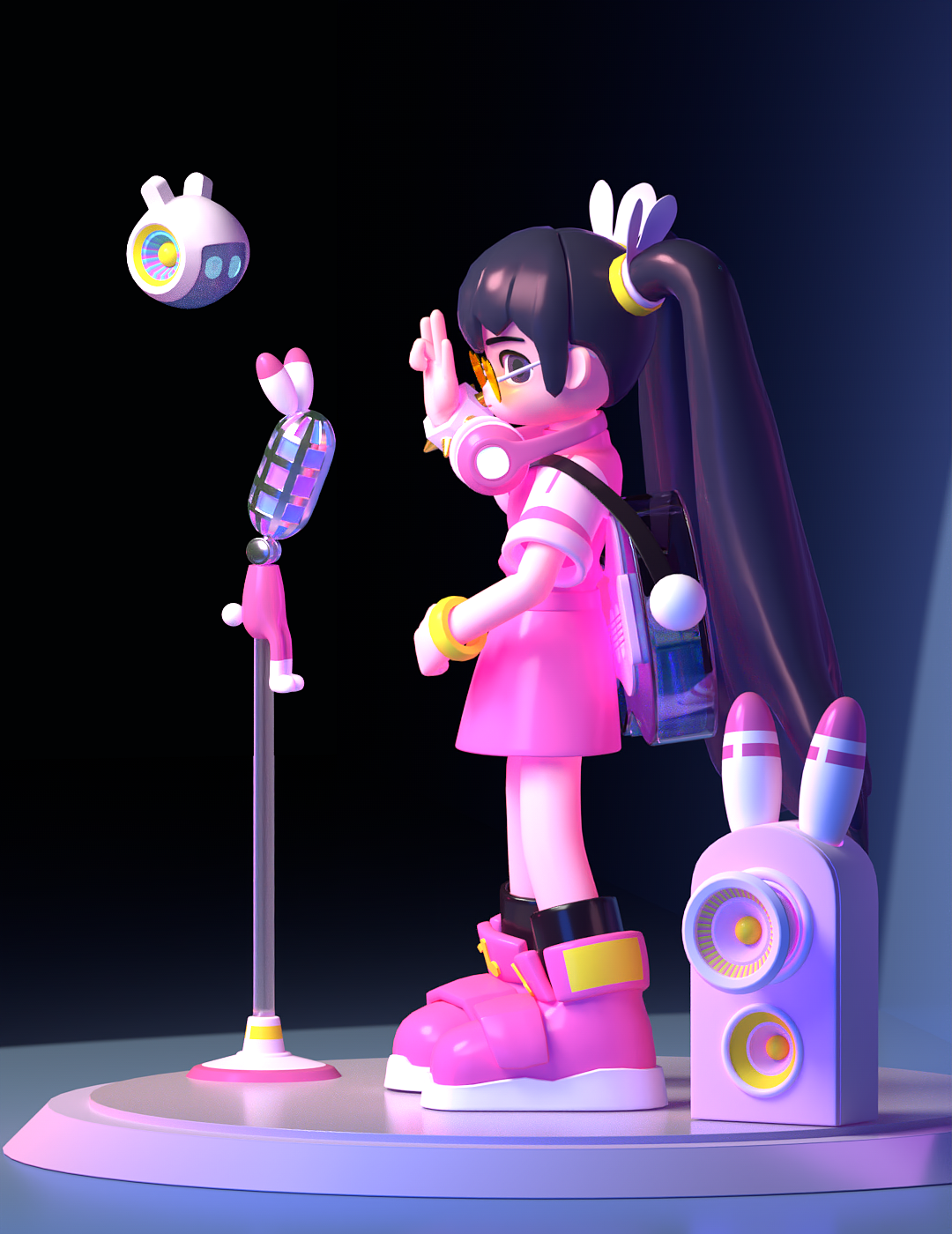 MUSIC-兔姬（图ZMzE1NDIzNTg0） - IP形象 - 站酷设计师SANGE橙子原创素材 - 站酷ZCOOL