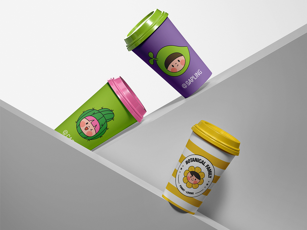 植物家族茶饮IP设计