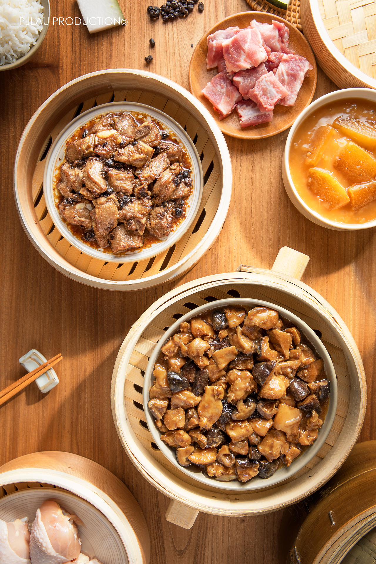 黑椒意面 / 豉汁蒸排骨 / 香菇炖鸡（图ZMzUwMDY2MTc2） - 美食摄影 - 站酷设计师PJLau原创素材 - 站酷ZCOOL