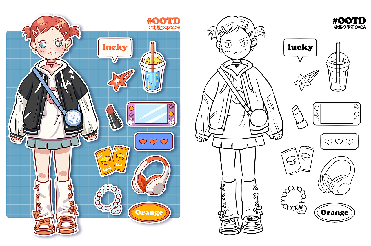 OOTD|穿搭贴纸合集