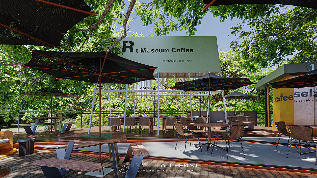 美术馆咖啡厅 | 三维效果图商业案例分享